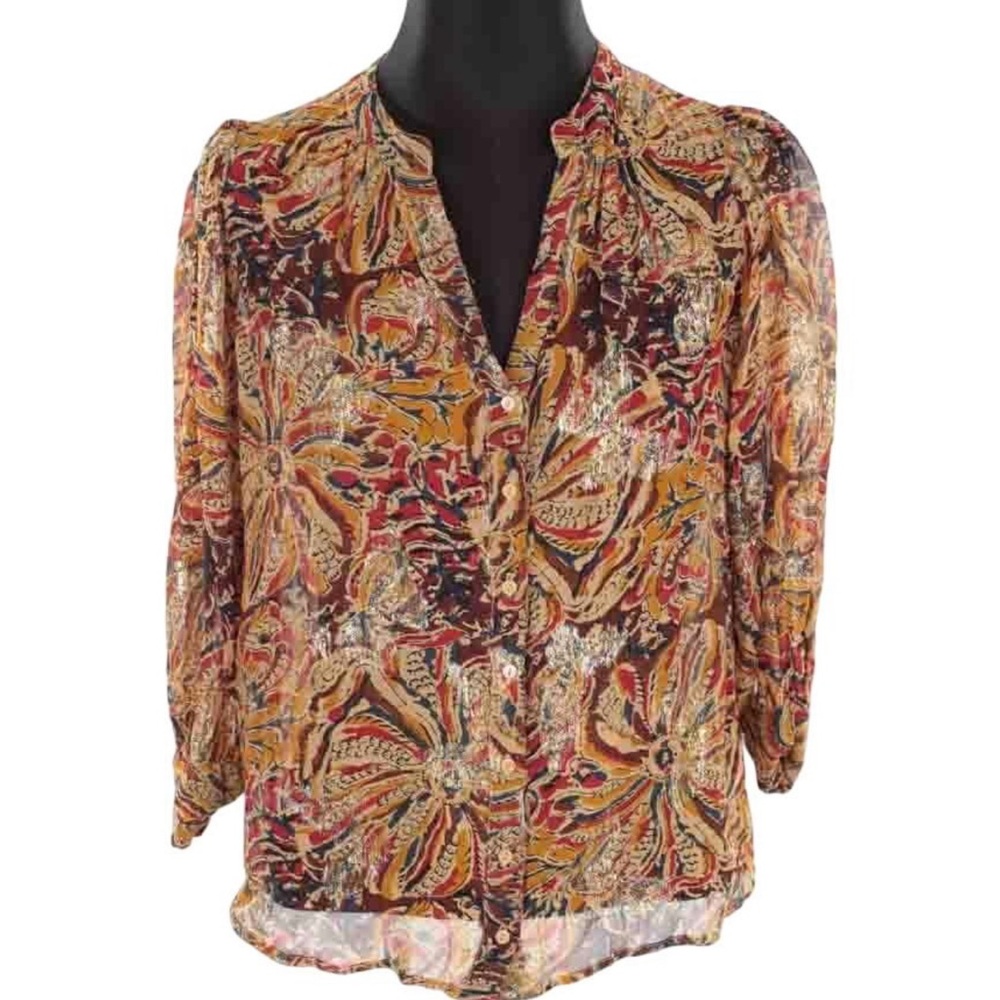 ba&sh Multicolor Floral Blouse